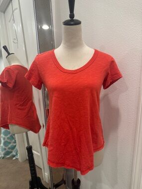 Wilt Women's Reddish Orange Short Sleeve 100% Cotton Tee